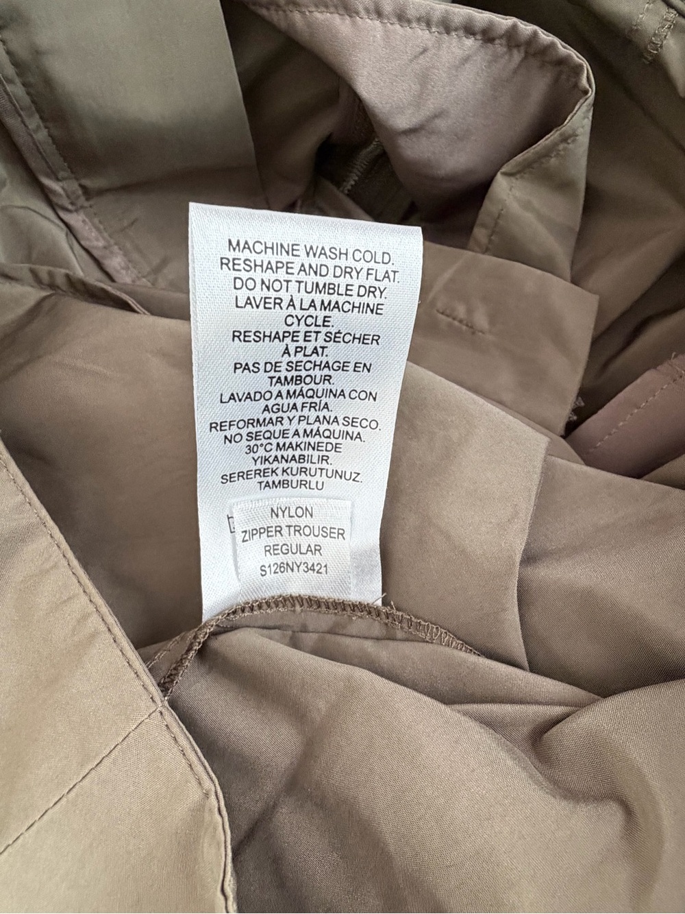 NWT* Tibi Nylon Zipper Trouser - size 6 Regular/ waist 31.75” - Picture 9 of 9